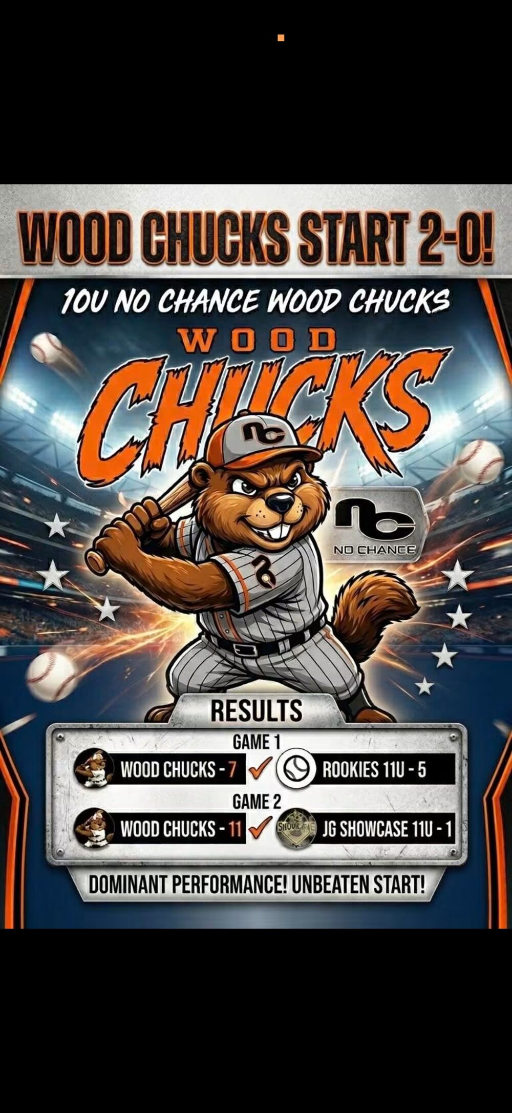 No Chance Wood Chucks 10U